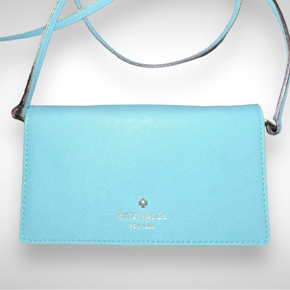 Kate Spade Robin’s Egg Blue Small Crossbody with Phone Holder - Picture 16 of 16